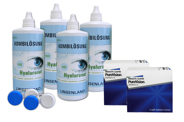 PureVision & Linsenland Kombilsung mit Hyaluronat